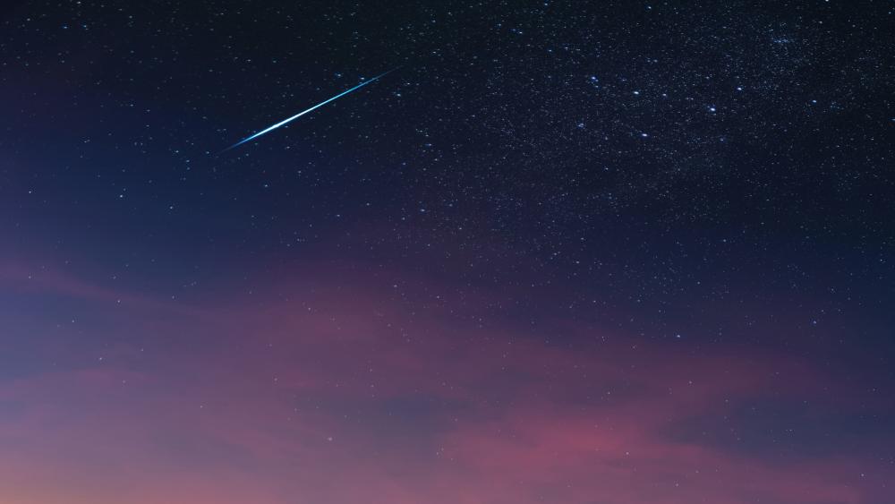 Twinkling Stars and Shooting Star wallpaper