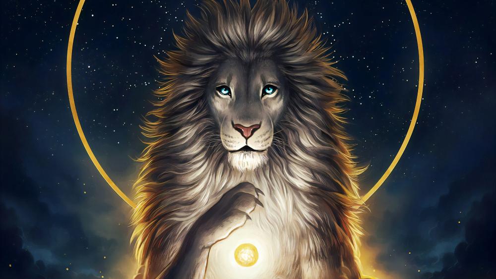 Fantasy lion wallpaper