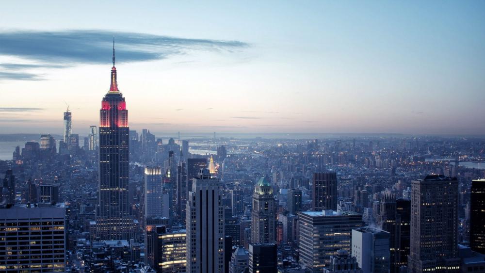 New York City skyline with the Empire State Building wallpaper