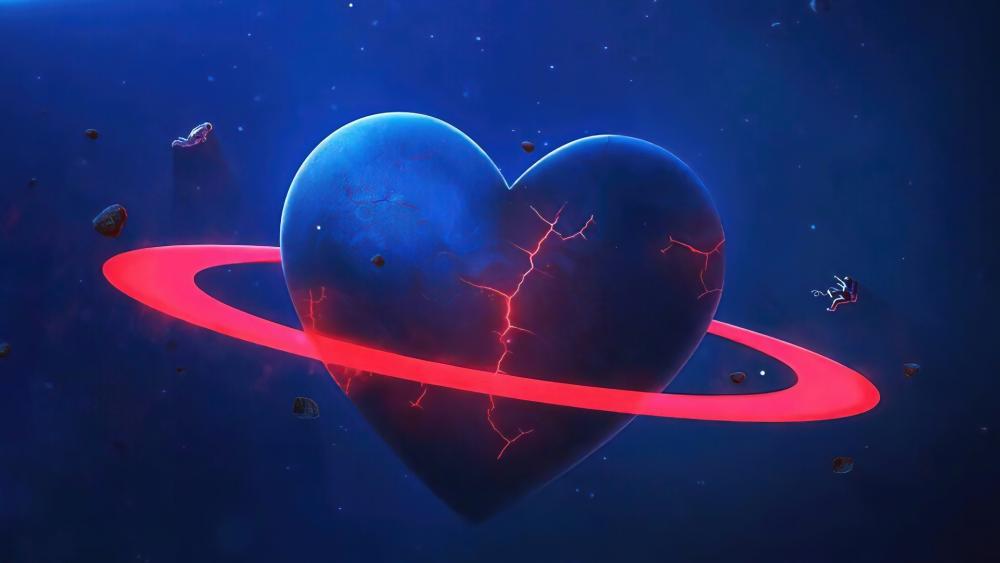 Heart planet wallpaper