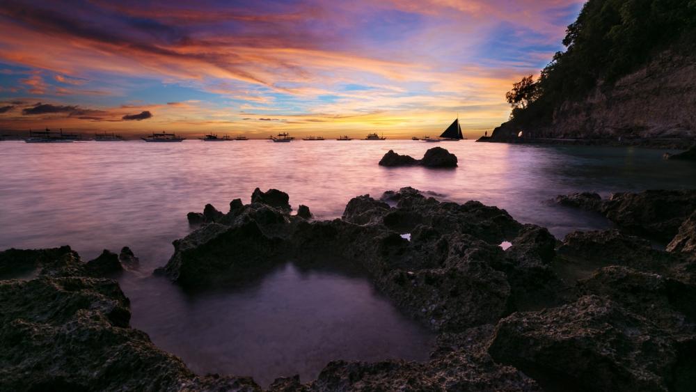 Boracay Island sunset wallpaper