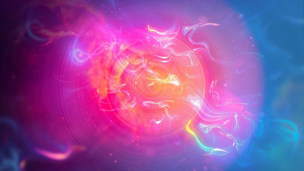 Energetic Abstract Swirl in Vivid Pink wallpaper
