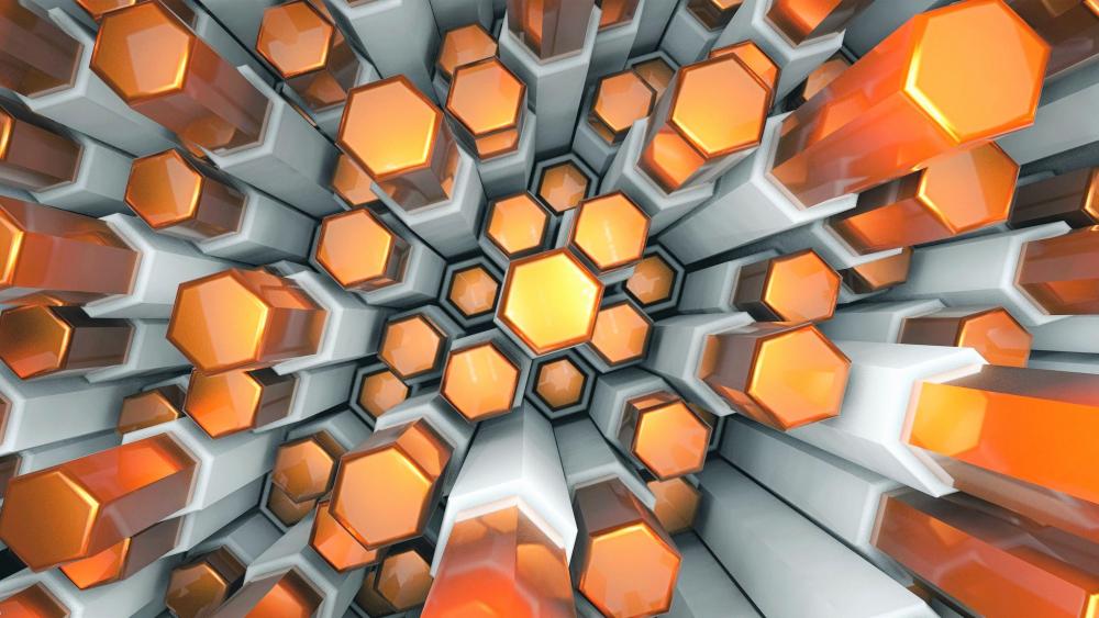 Texture of hexagons wallpaper