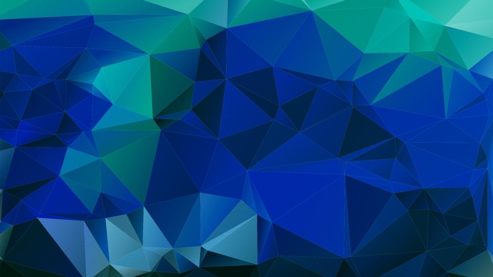 Blue triangles wallpaper