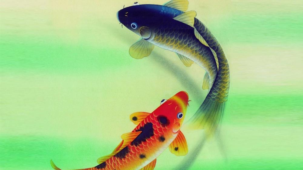 Koi fishes wallpaper