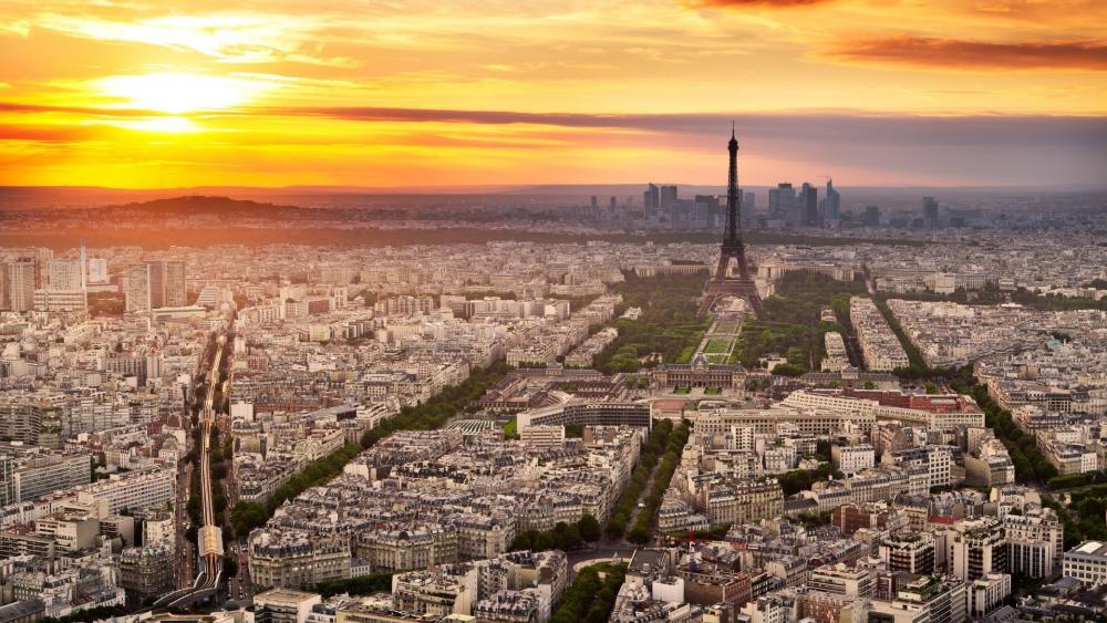 Panoramique Paris wallpaper