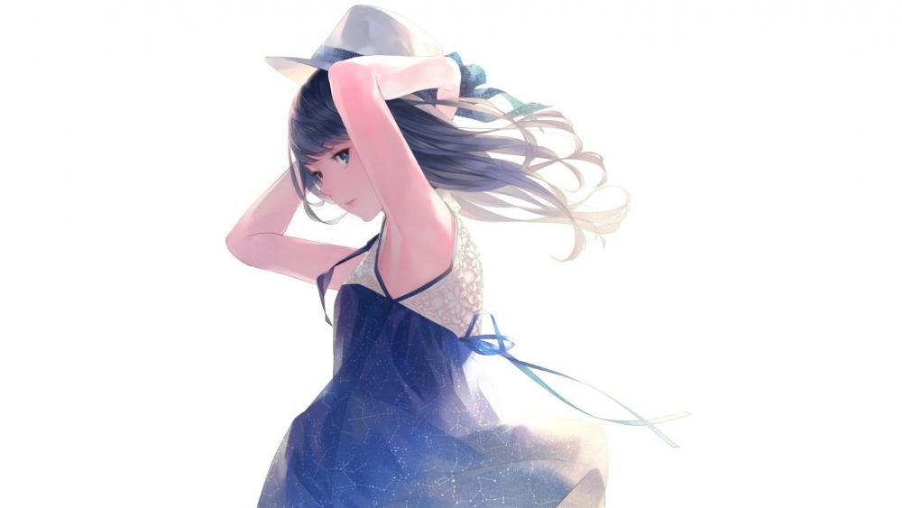 Ethereal Anime Beauty in Sunlight wallpaper