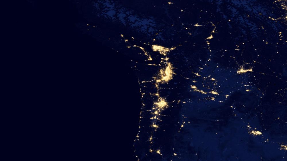 Night Lights of the Pacific Northwest v2012 wallpaper