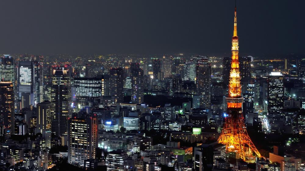 Tokyo Tower by night wallpaper