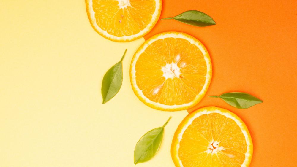 Orange slices wallpaper