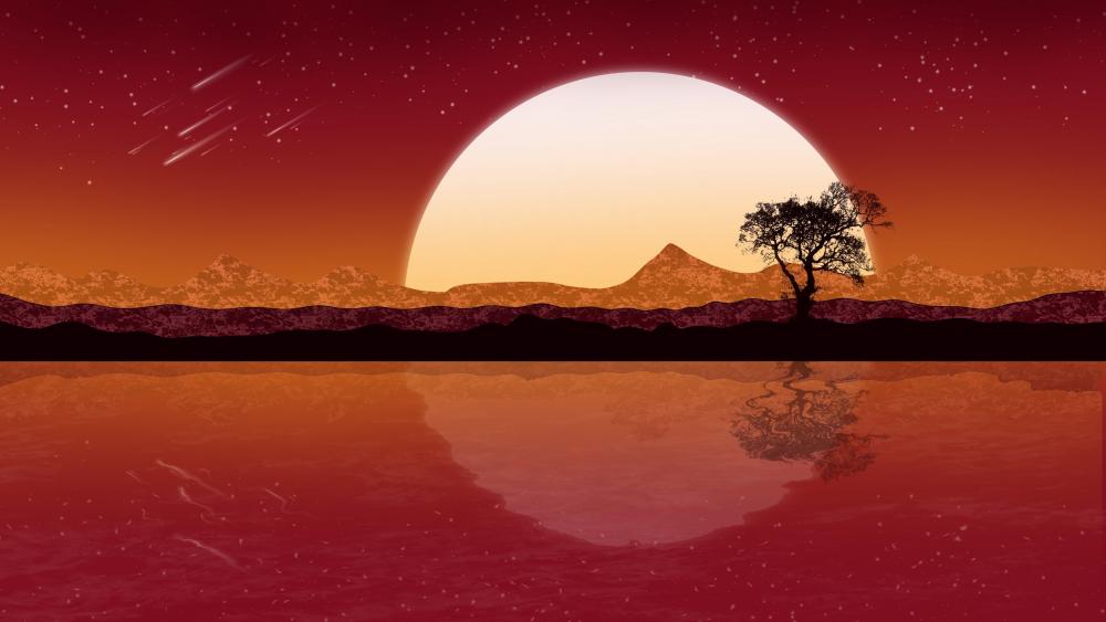 Artistic Sunset wallpaper