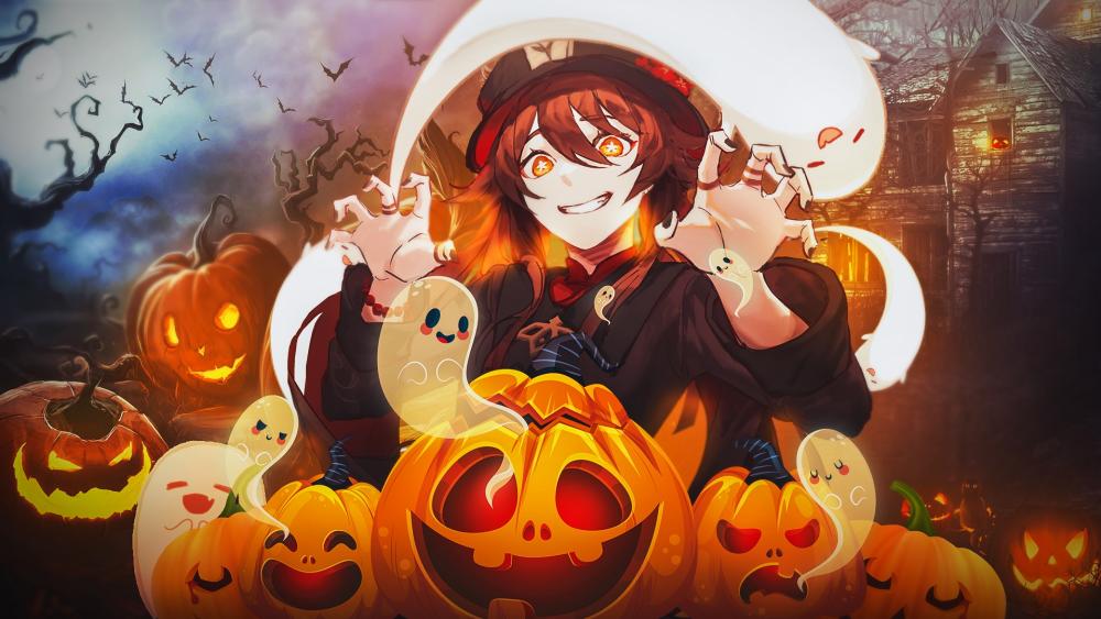 Halloween Anime Magic wallpaper