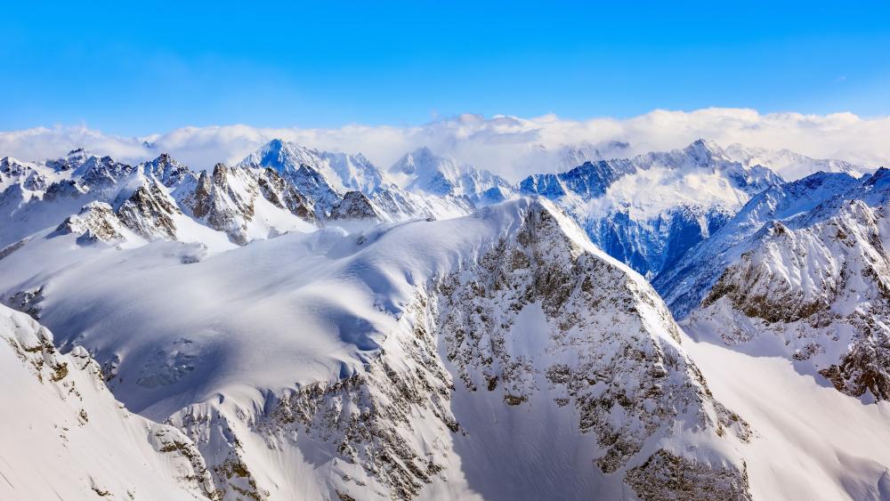 Swiss alps from Titlis wallpaper