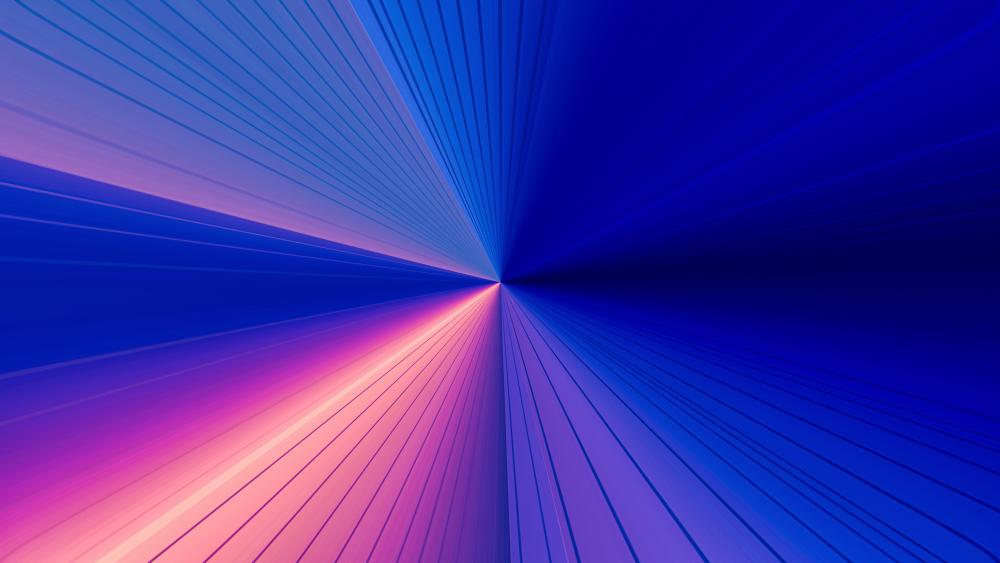 Blue and pink shining lights abstraction wallpaper