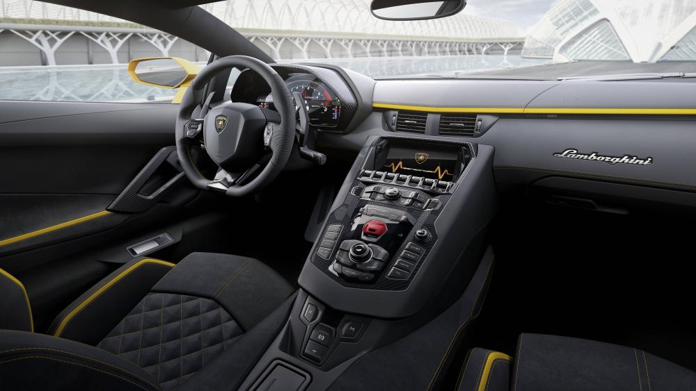 Lamborghini Aventador S interior wallpaper