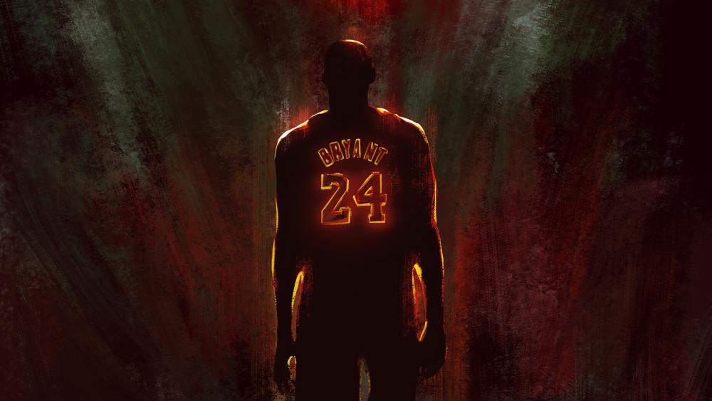 Mystical Silhouette of a Basketball Legend wallpaper