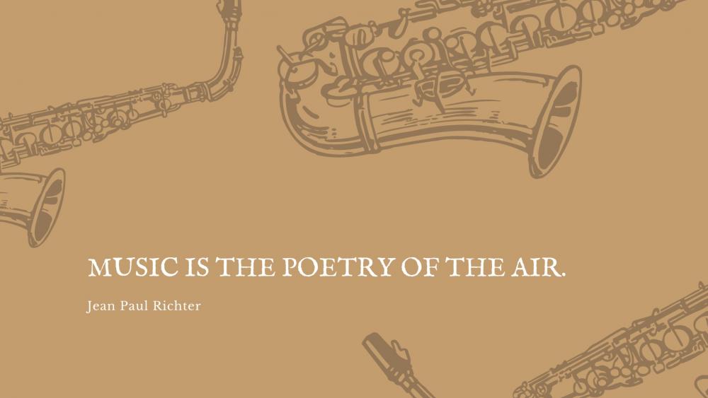 Music is the poetry of the air. wallpaper
