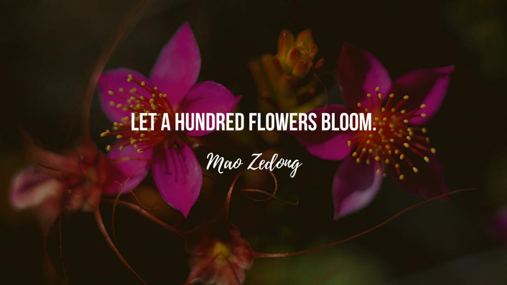Let a hundred flowers bloom. wallpaper