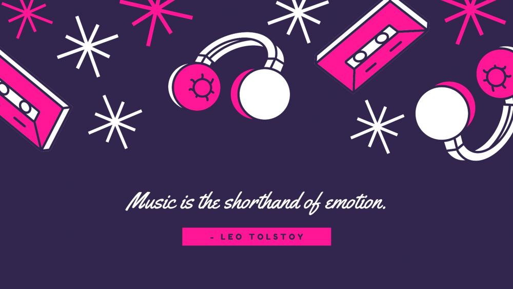 Music is the shorland of emotion. wallpaper