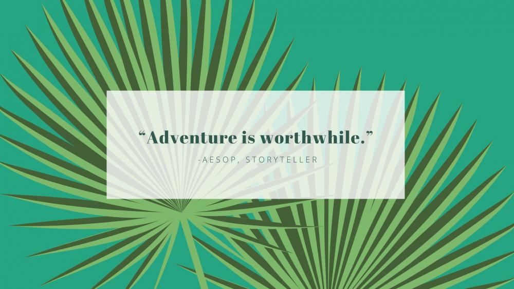 Adventure is worthwhile. wallpaper