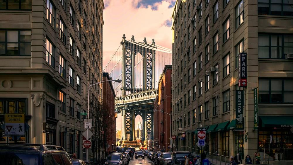 Manhattan Bridge from Dumbo wallpaper
