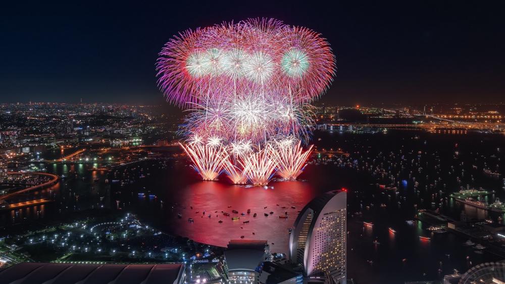 Yokohama Fireworks wallpaper