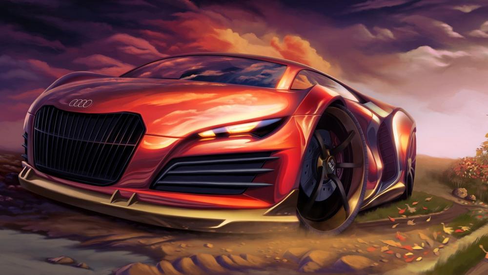 Audi R8 Le Mans Concept artwork wallpaper