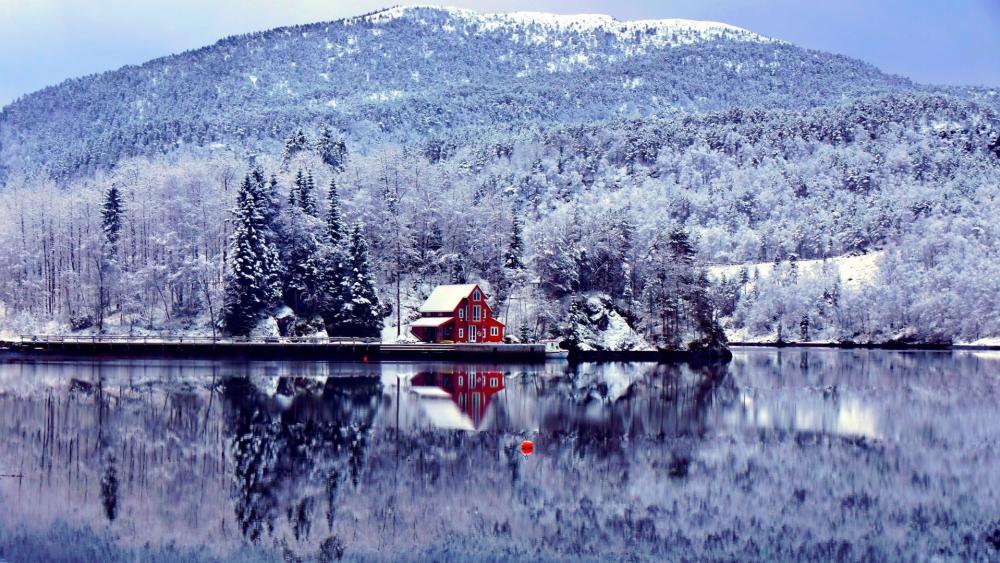 Vermont in winter wallpaper