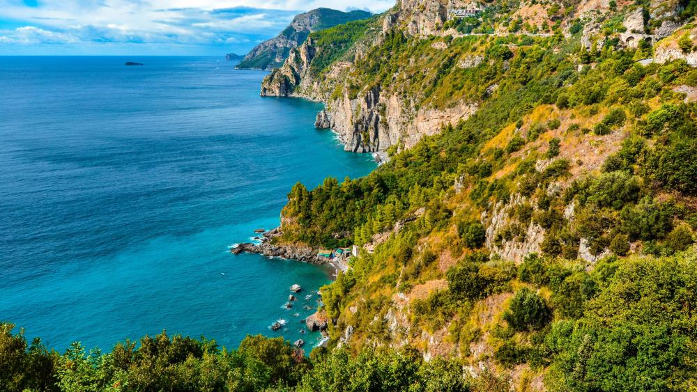 Tyrrhenian Sea from Amalfi coast wallpaper