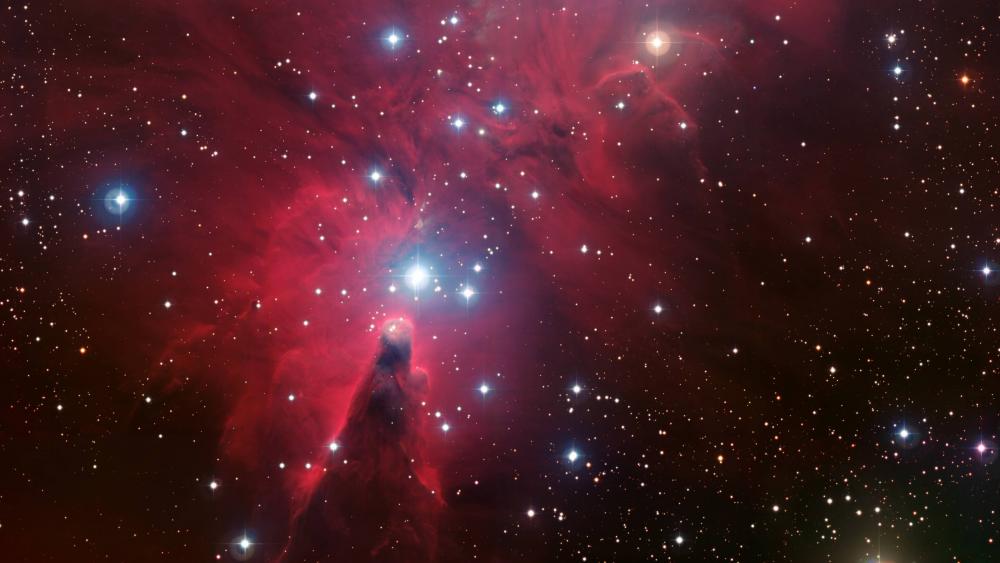 Cone Nebula (NGC 2264) and the Christmas Tree cluster wallpaper