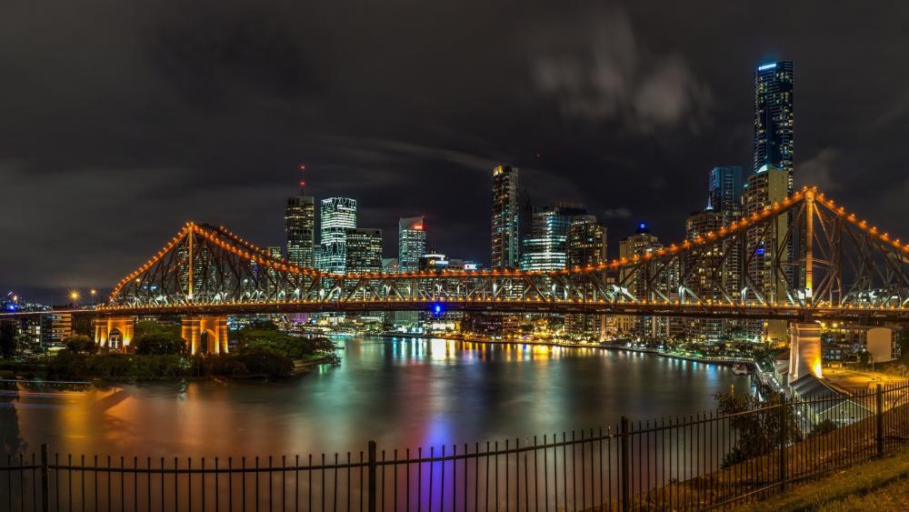 Story Bridge in Brisbane by night wallpaper