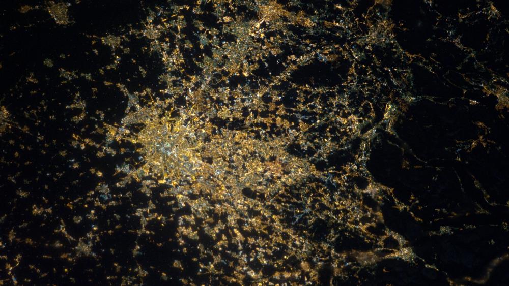 Milan, Italy at Night from Space wallpaper