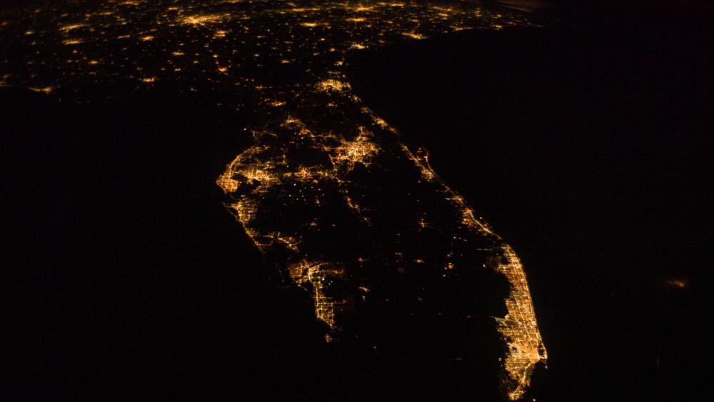 South Florida from Space at Night wallpaper