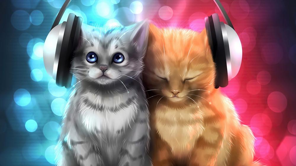 Musical Kittens Bliss wallpaper