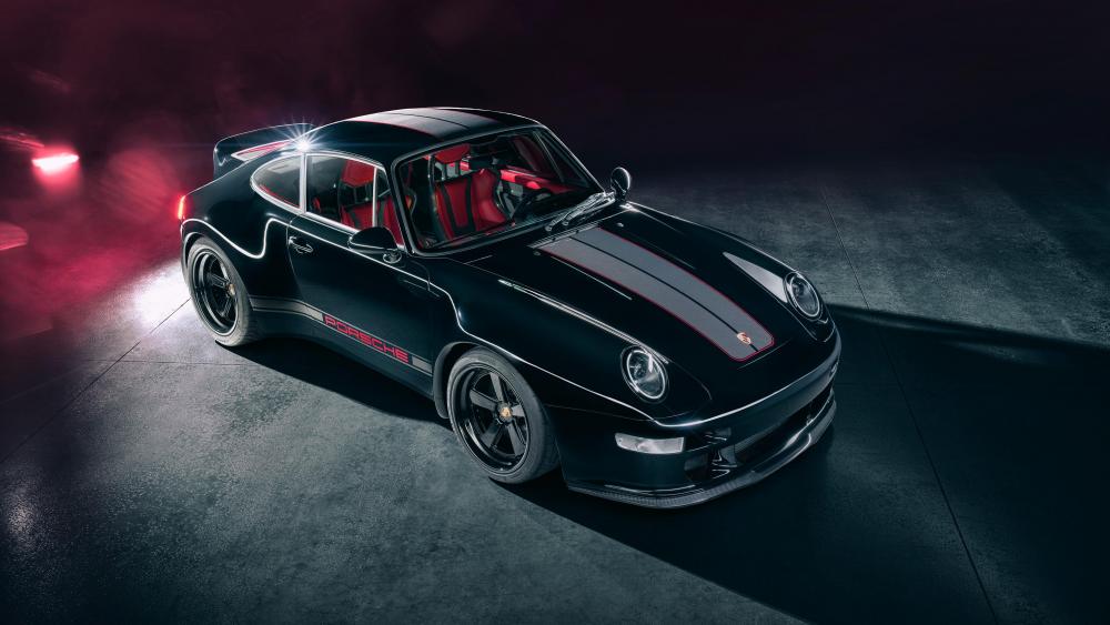 Sleek Black Porsche Powerhouse wallpaper