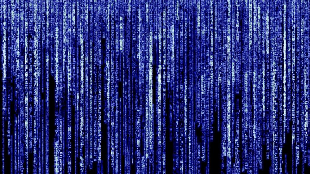 Blue hacker code wallpaper
