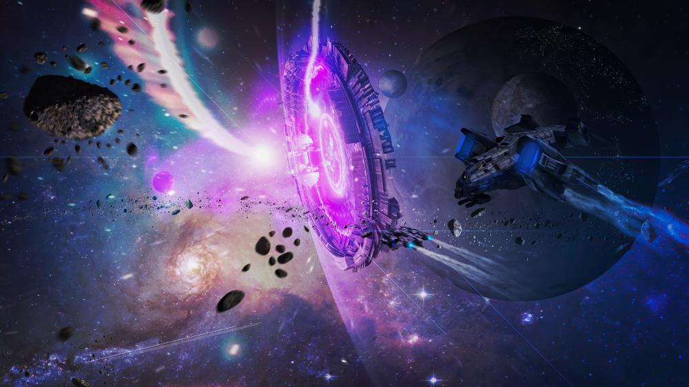 Galactic Encounter of Epic Proportions wallpaper