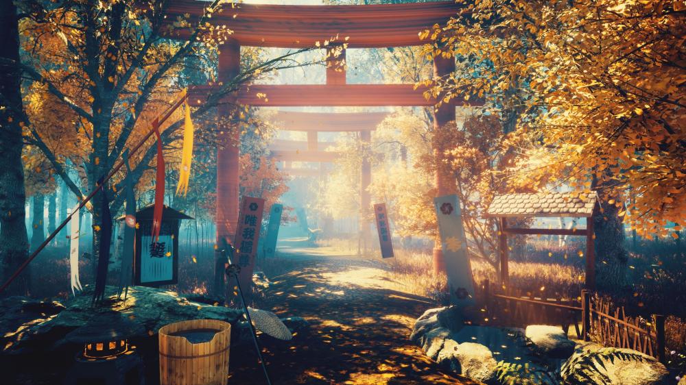 Autumn Serenity at the Torii Gate wallpaper