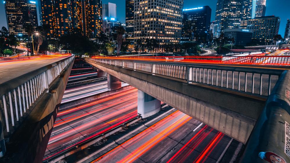 Los Angeles Long-exposure photography wallpaper