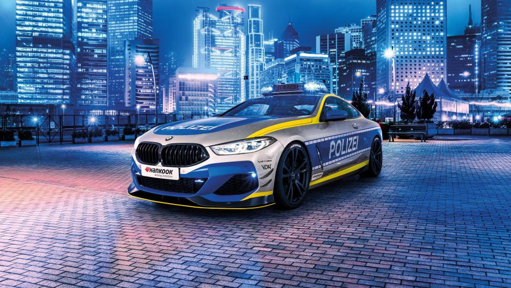 BMW M850i Police car wallpaper