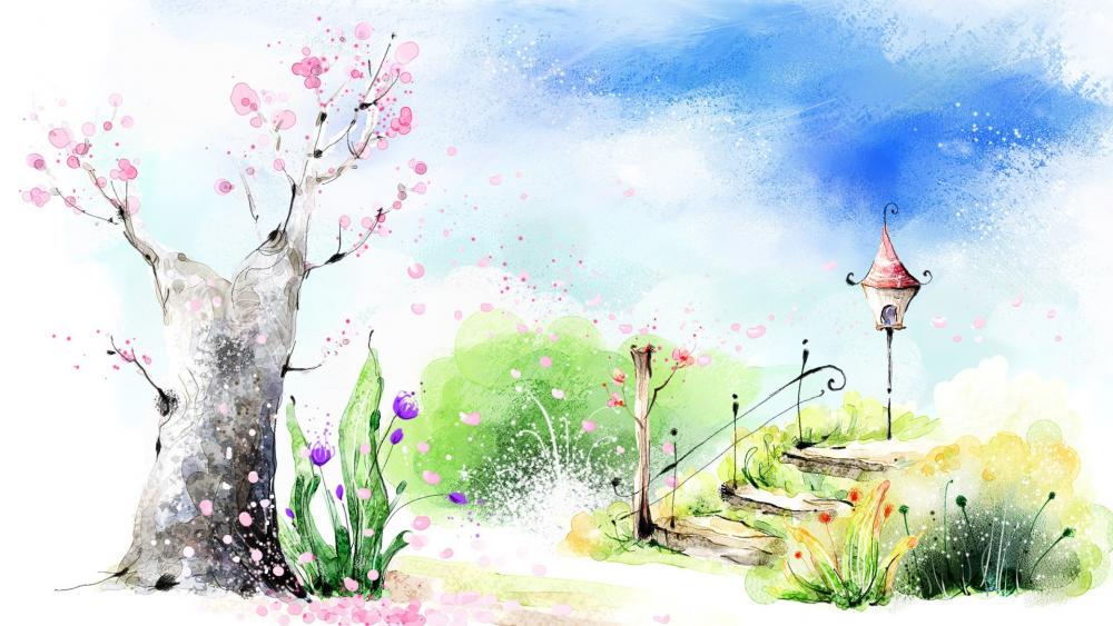 Artistic Cute Spring Art wallpaper