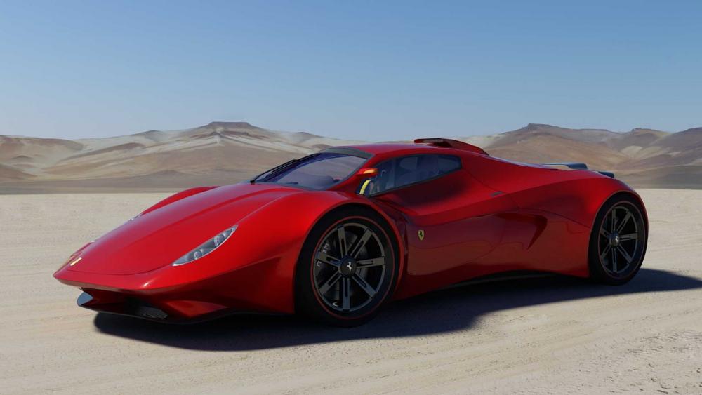 Ferrari F80 Concept in Desert Bliss wallpaper