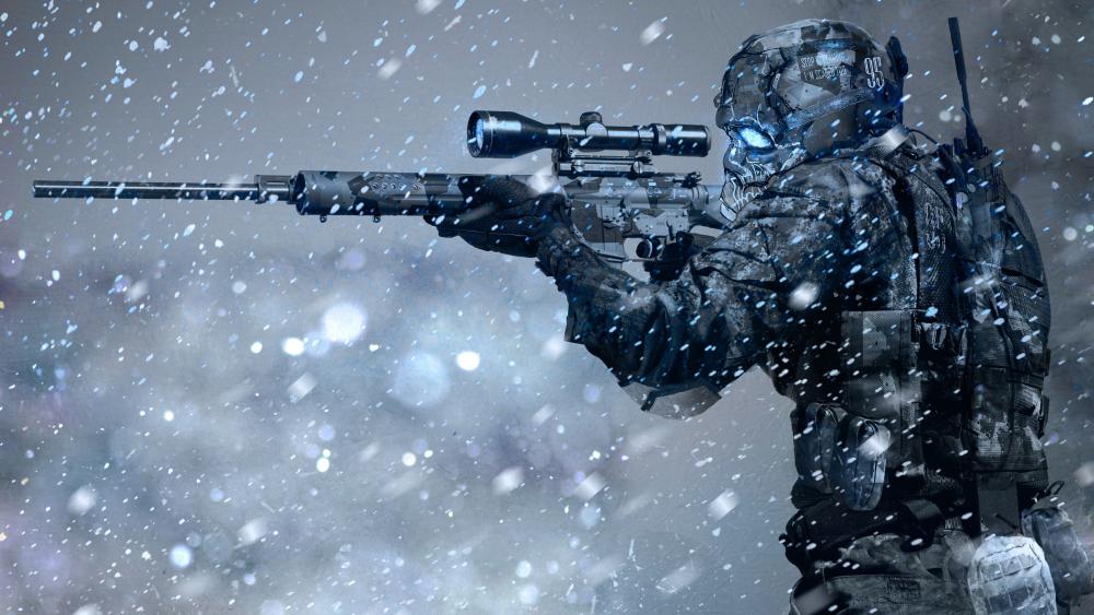 Winter Warrior in Action wallpaper