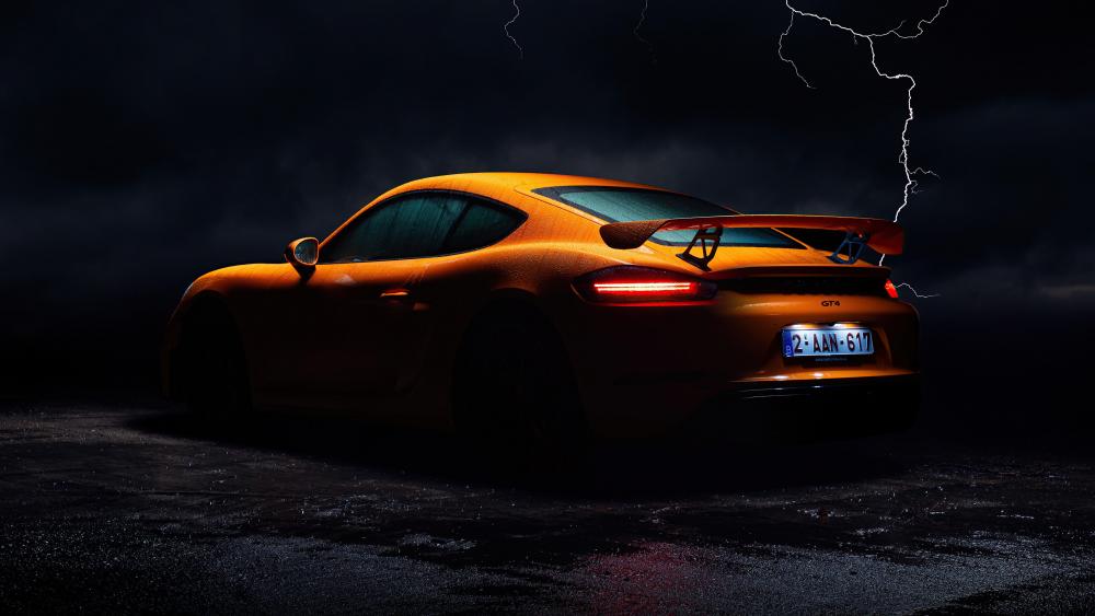 Electric Dreams of Speed Porsche Cayman GT4 wallpaper