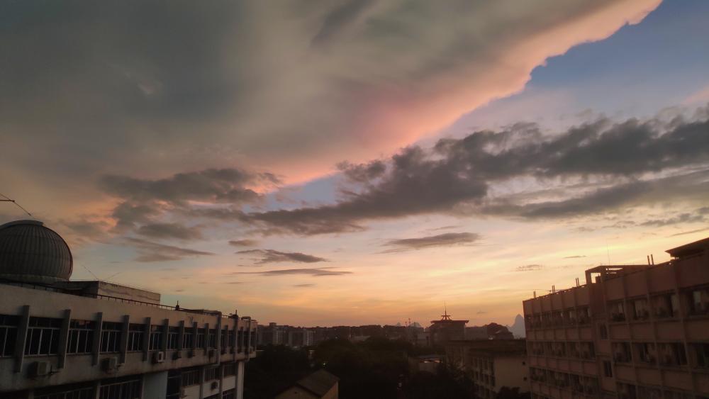 Clouds and city wallpaper