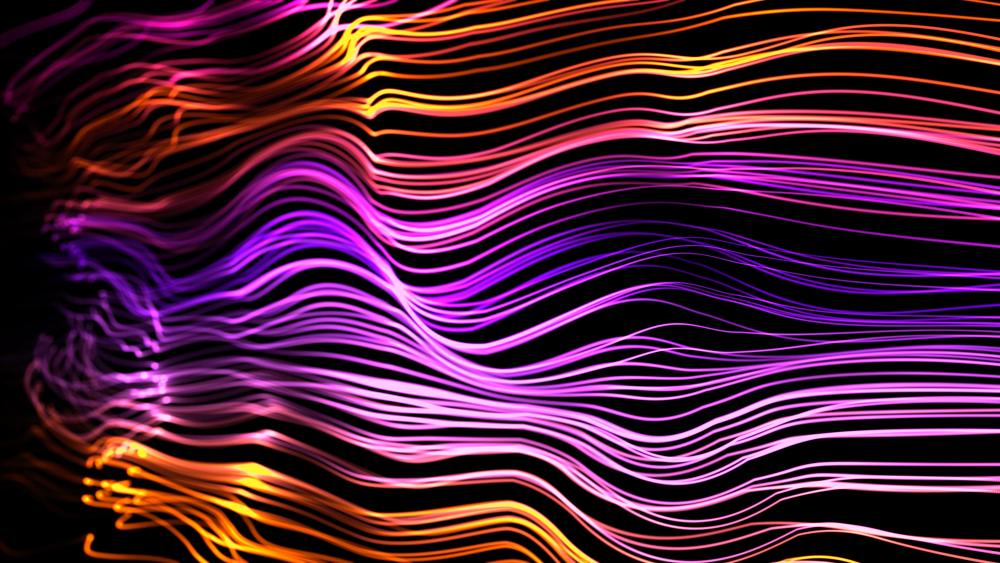 Neon waves wallpaper