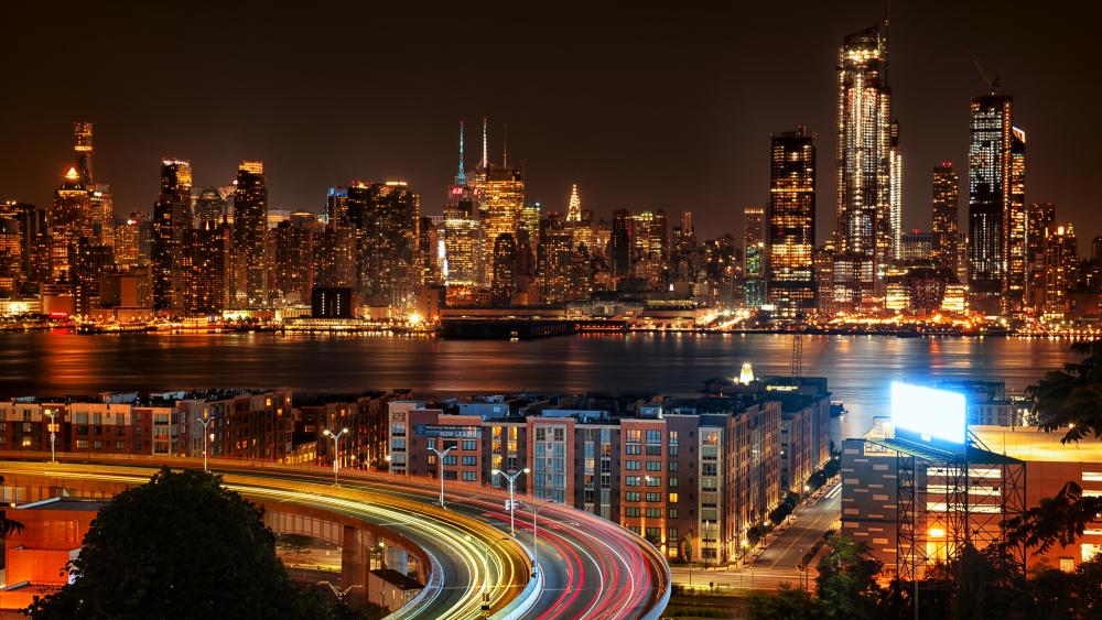 New York City view from New Jersey wallpaper