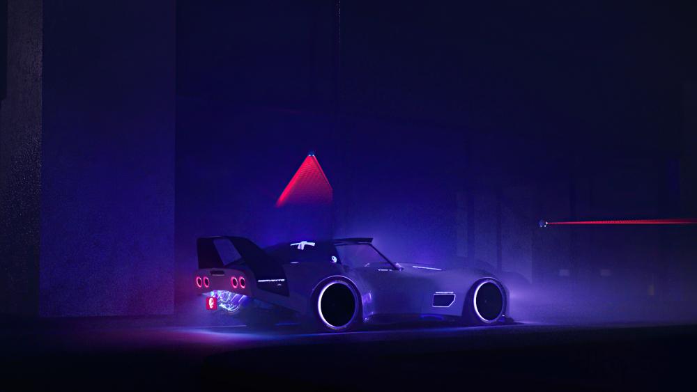 Neon Stealth Chevrolet Corvette C3 wallpaper