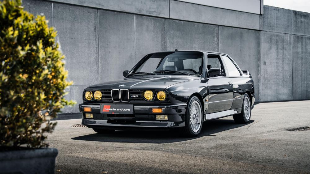BMW M3 E30 3 series black coupe wallpaper