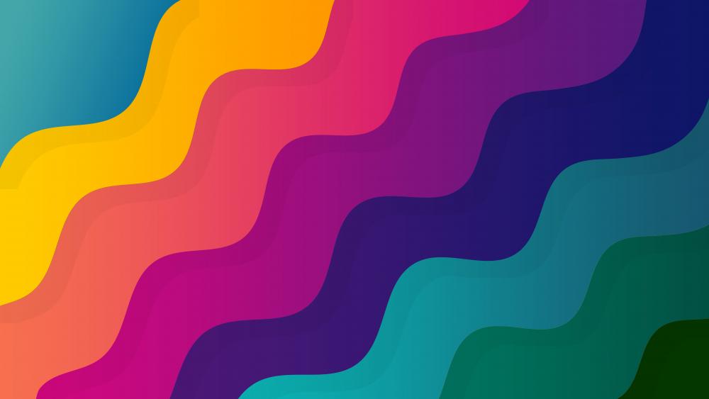 Vibrant Waves of Color wallpaper